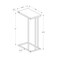 Monarch Specialties Accent Table, C-shaped, End, Side, Snack, Living Room, Bedroom, White Laminate, White Metal I 3468 - alternate 8